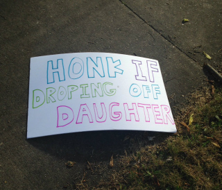Illustration for article titled 'Honk If Droping Off Daughter': Sad, Weird College Sex Banners Across America
